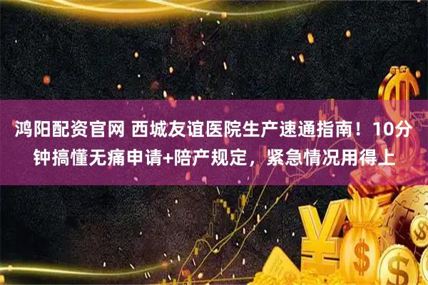 鸿阳配资官网 西城友谊医院生产速通指南！10分钟搞懂无痛申请+陪产规定，紧急情况用得上